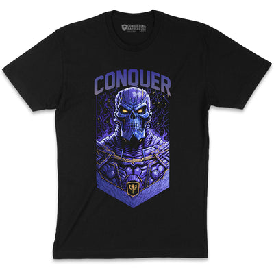 Conquer the Universe - Black Tee - Conquering Barbell