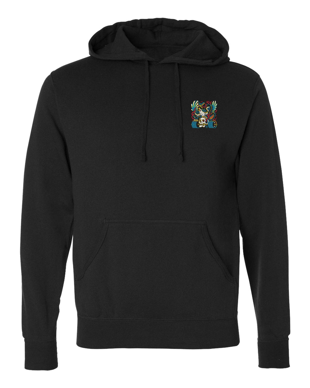 Conquer the Weights - Air Raid - on Black Pullover Hoodie - Conquering Barbell