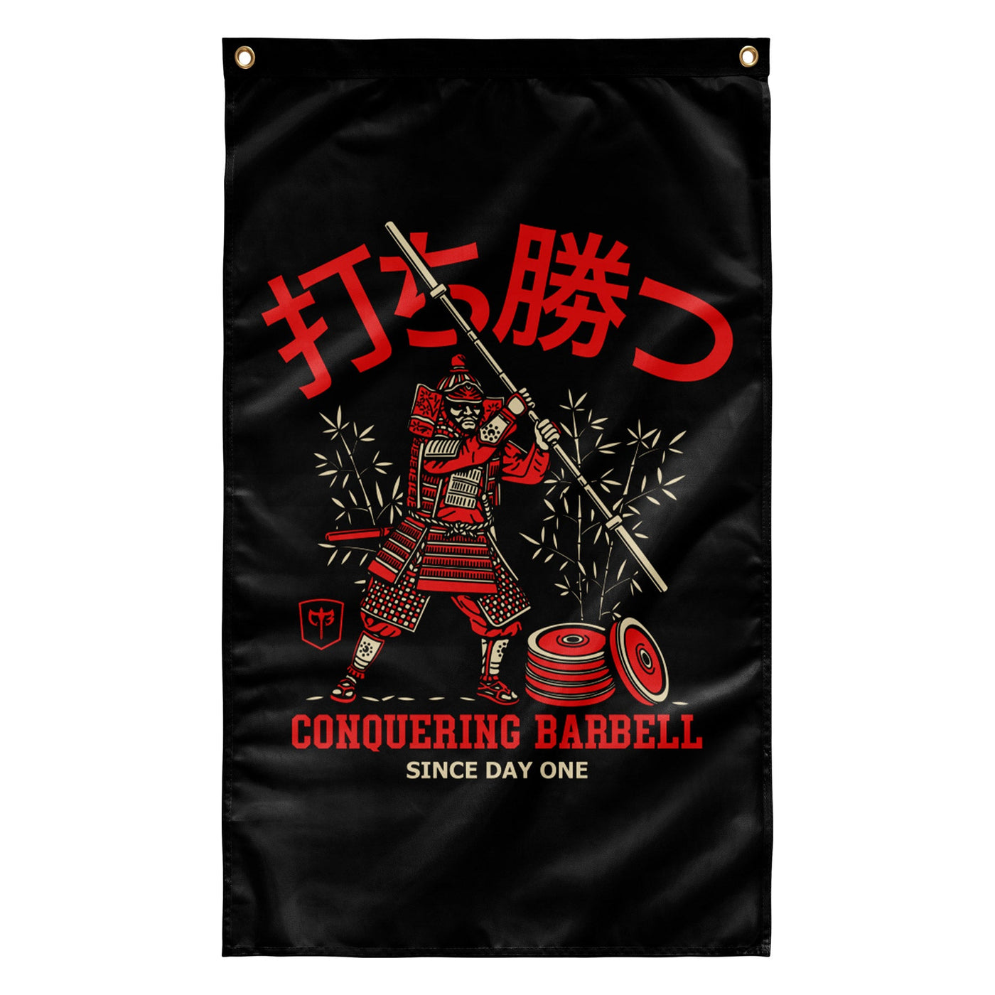 Conquer - Way of the Samurai - 3' x 5' Polyester Flag - Conquering Barbell