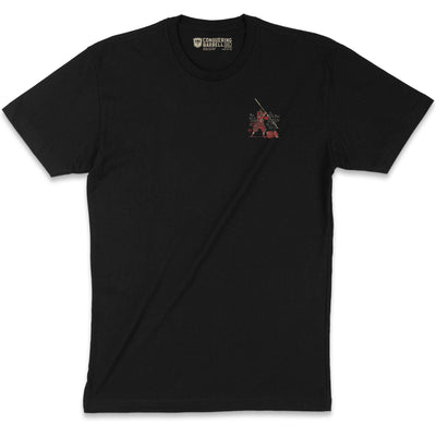 Conquer - Way of the Samurai - Black Tee - Conquering Barbell