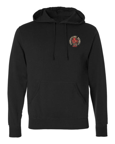Conquer Your Demon - on Black Pullover Hoodie - Conquering Barbell