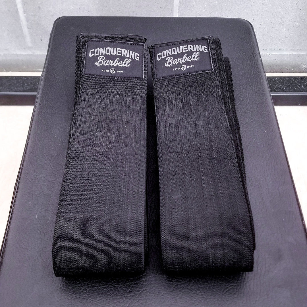 Conquering Barbell - Executioner - Knee Wraps (All Black) - 2.5 Meter - Conquering Barbell