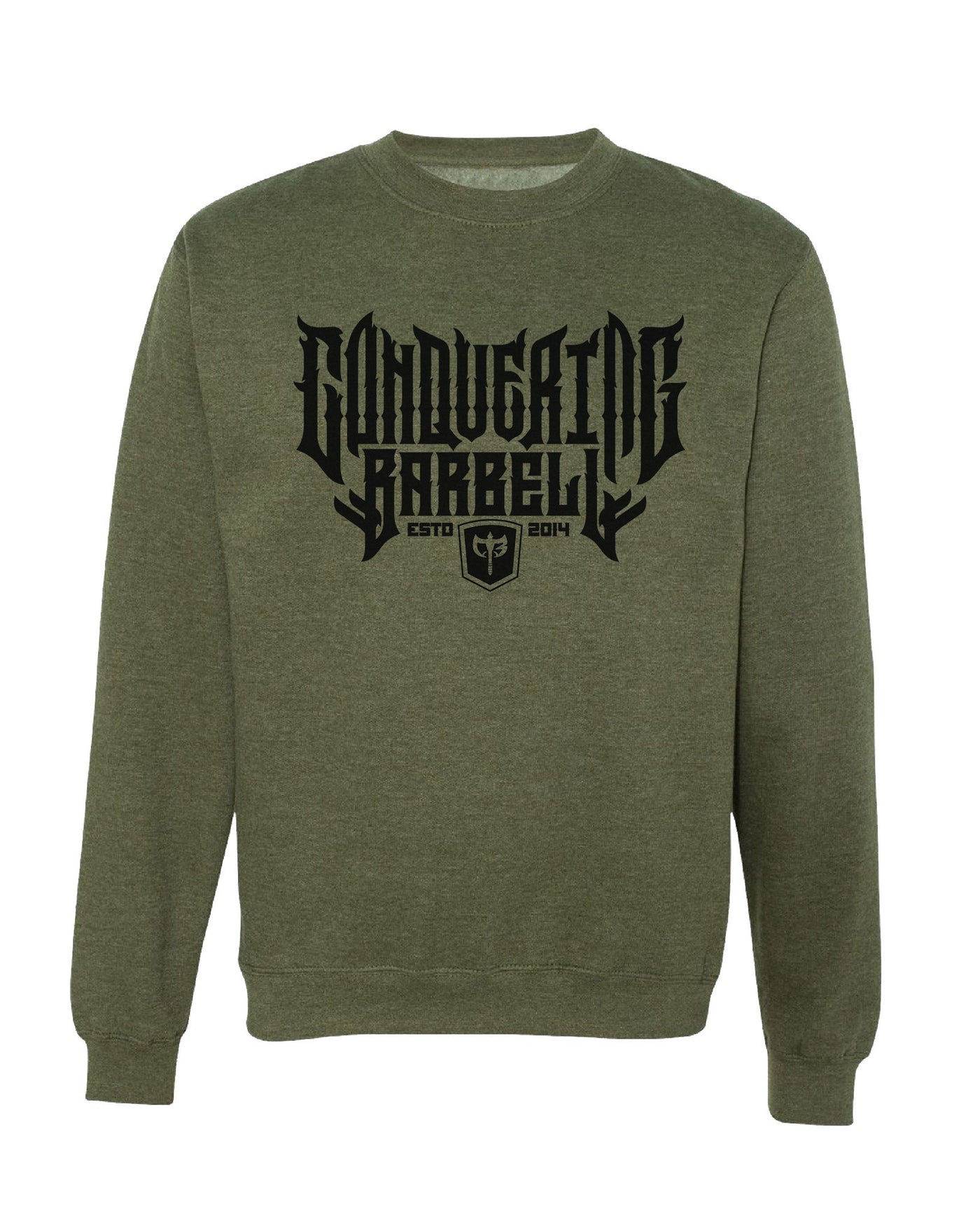 Conquering Barbell - Flagship - Crewneck - Military - Conquering Barbell