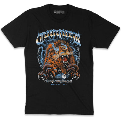 Conquering Lion - Black Tee - Conquering Barbell