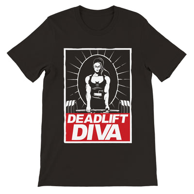 Deadlift Diva - on a Unisex Black Tee - Conquering Barbell