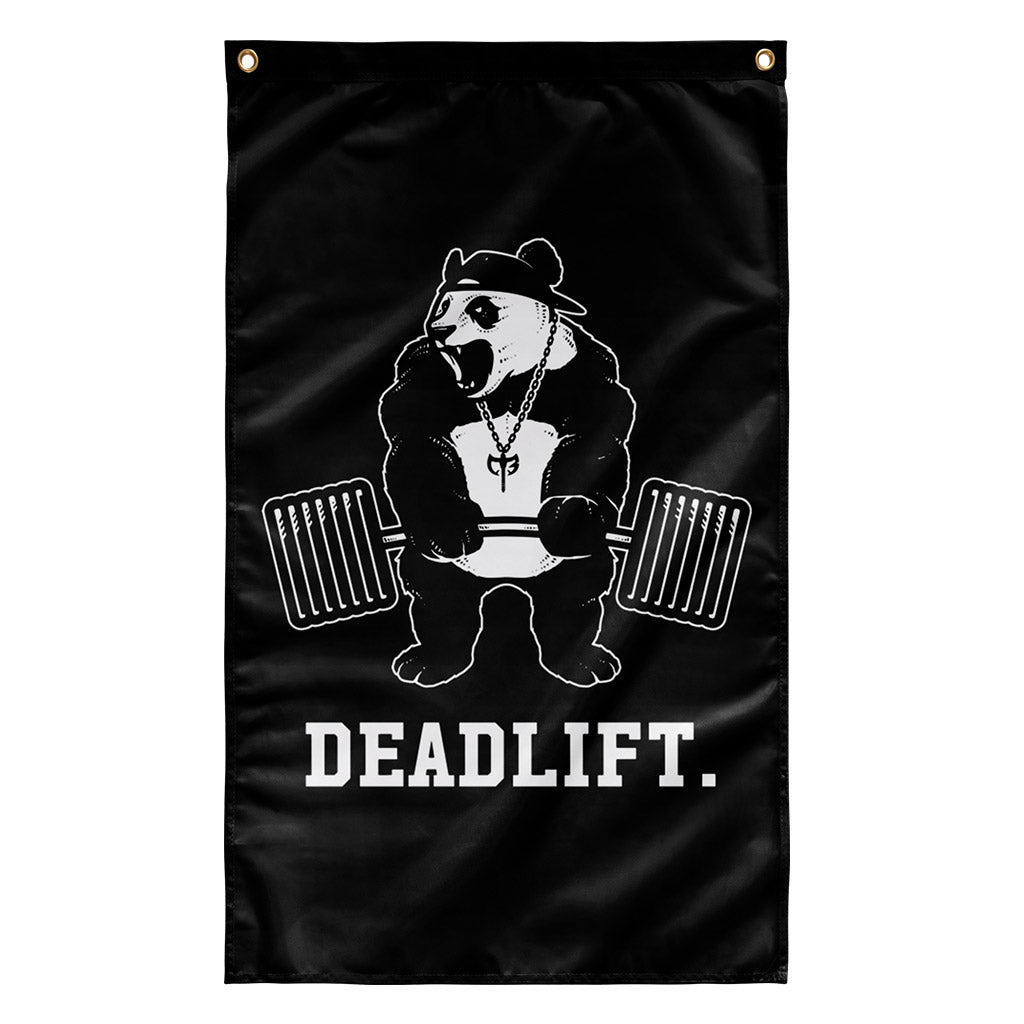 Deadlift Panda Flag - 3' x 5' Polyester Flag - Conquering Barbell