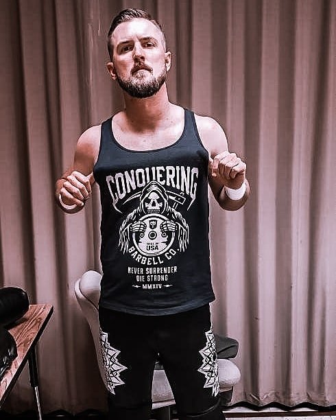 Die Strong Reaper tank top in Black