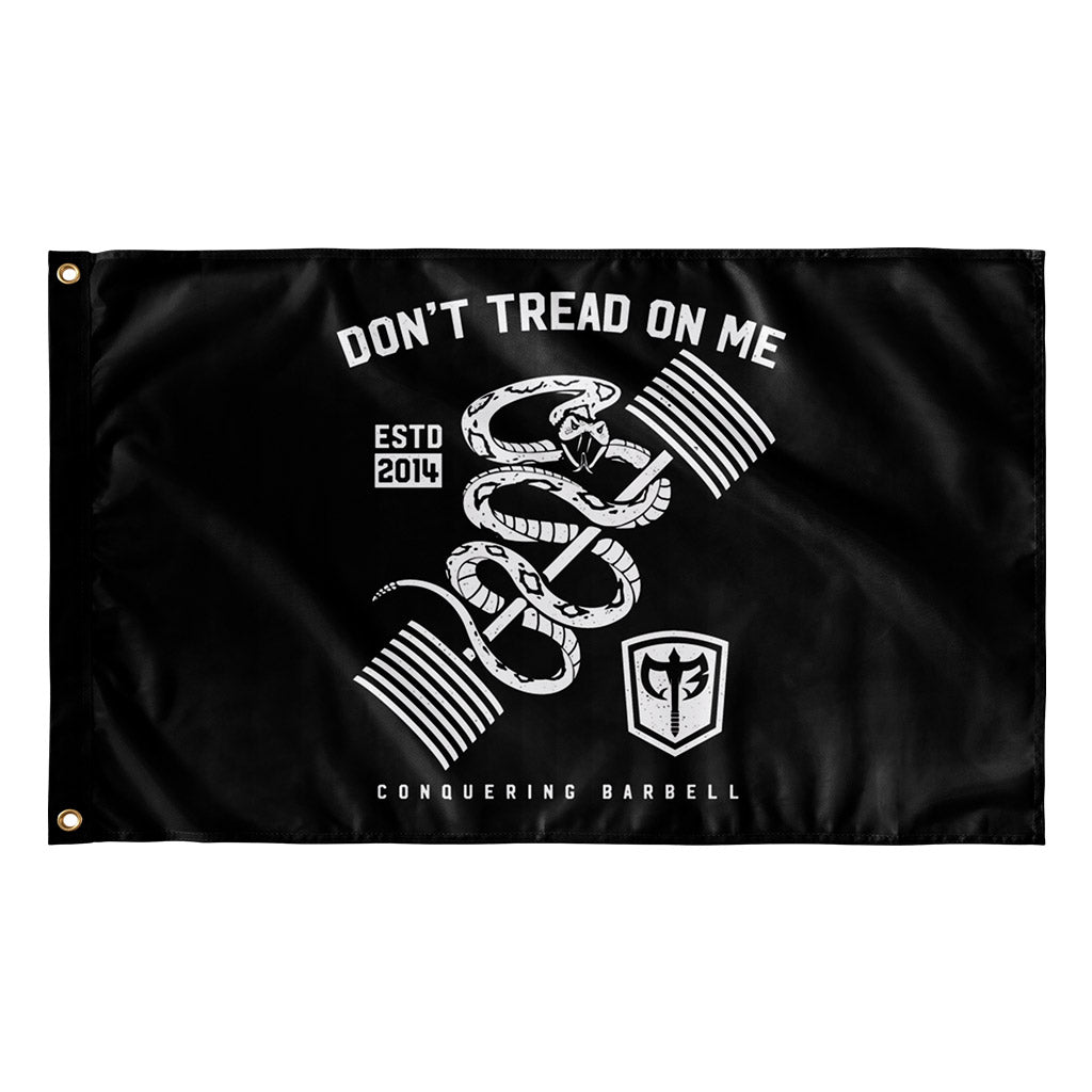 Don't Tread on Me - 3' x 5' Polyester Flag - Conquering Barbell