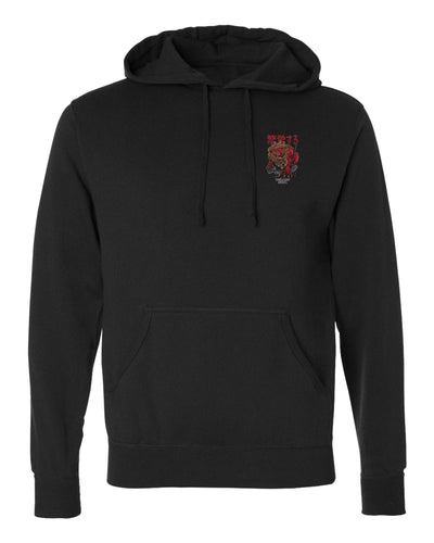 Foo Dog V2 - on Black Pullover Hoodie - Conquering Barbell
