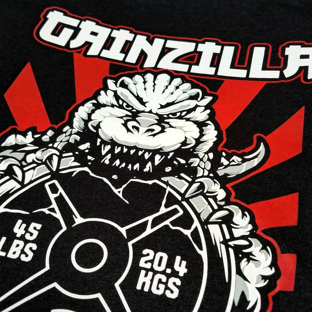Gainzilla tee in Black