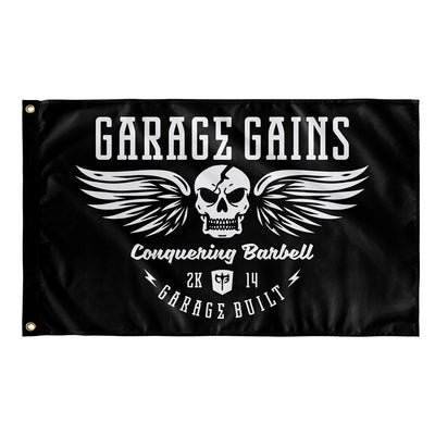 Garage Gains Flag - 3' x 5' Polyester Flag - Conquering Barbell