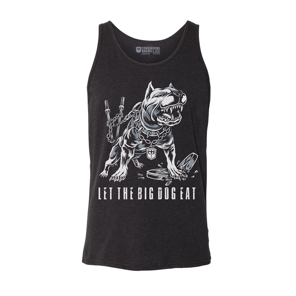 Let the Big Dog Eat - Black tank top - Conquering Barbell