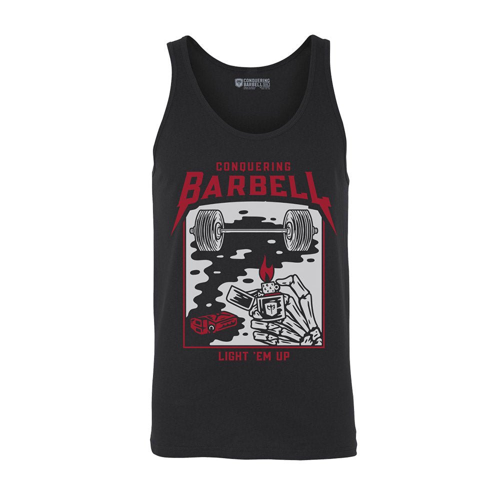 Light 'Em Up - Black tanktop - Conquering Barbell