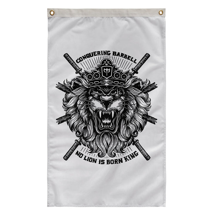 No Lion Is Born King Flag - 3&