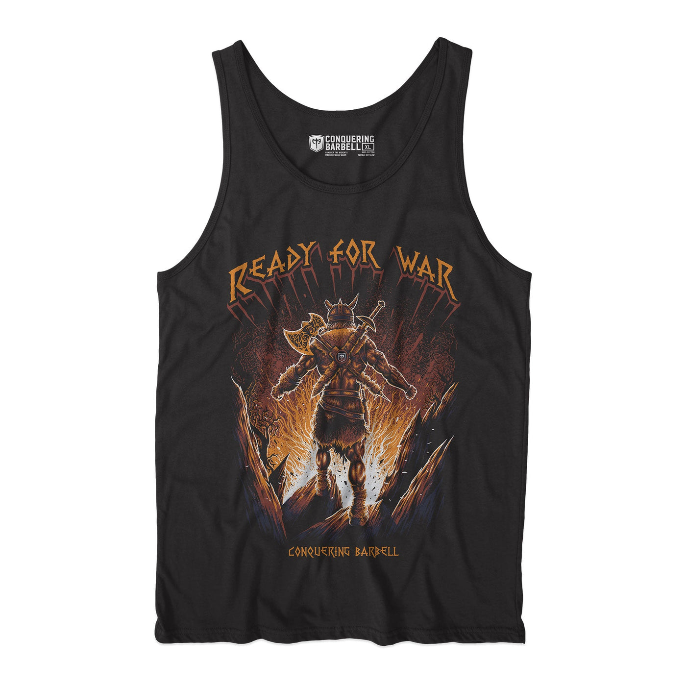 Ready for War - Black tank top - Conquering Barbell