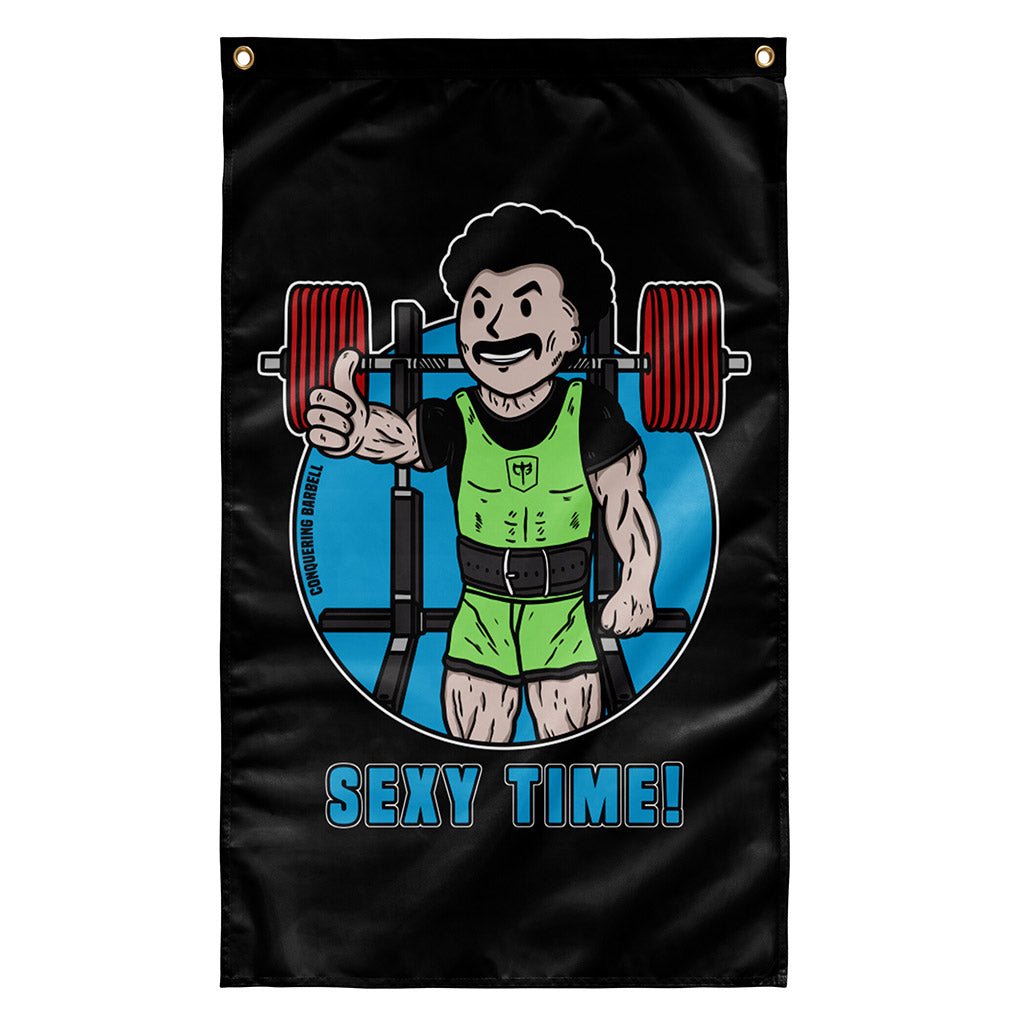 Sexy Time! - 3' x 5' Polyester Flag - Conquering Barbell