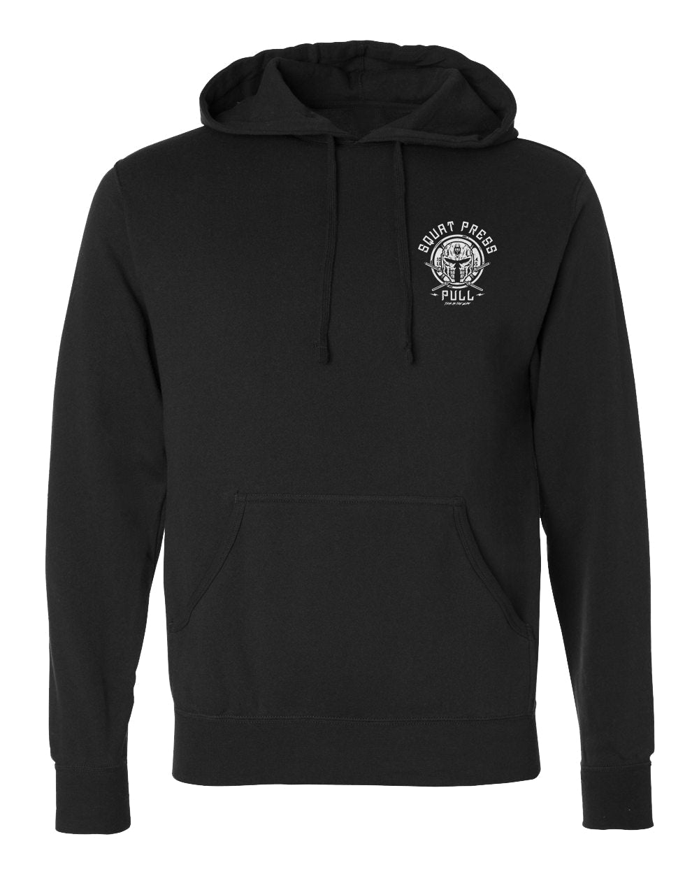 Skull Helmet - on Black Pullover Hoodie - Conquering Barbell