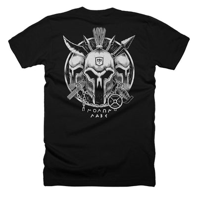 Spartans - on Black Tee - Conquering Barbell