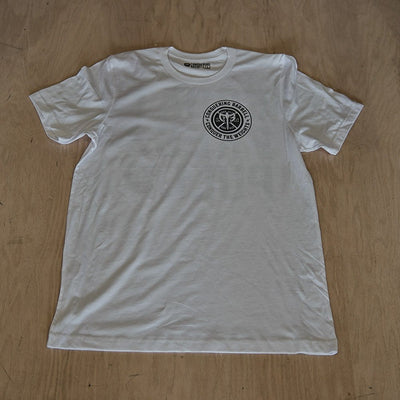 Squat Press Pull® on White Tee - Conquering Barbell