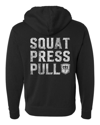 Squat Press Pull® Pullover Hoodie - Black O.G. Edition - Conquering Barbell