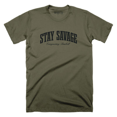 Stay Savage Tee - Conquering Barbell