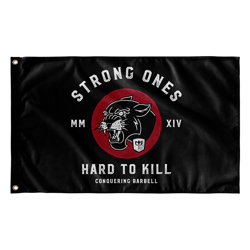 Strong Ones Hard to Kill Flag - 3' x 5' Polyester Flag - Conquering Barbell