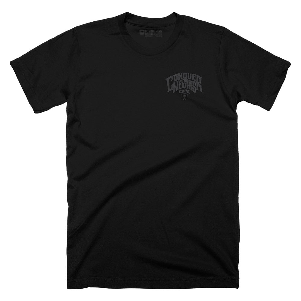 The Axe & The Barbell - Murdered Out tee - Conquering Barbell