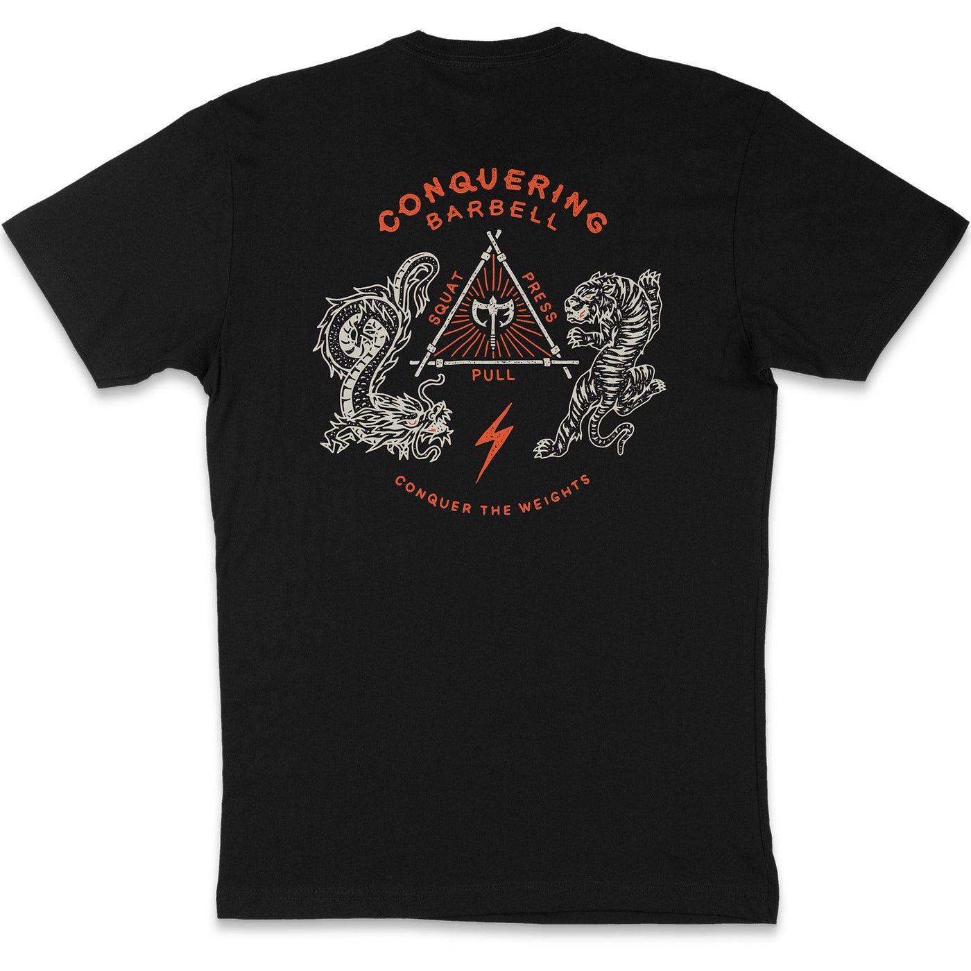 The Balance of Power - Black Tee - Conquering Barbell