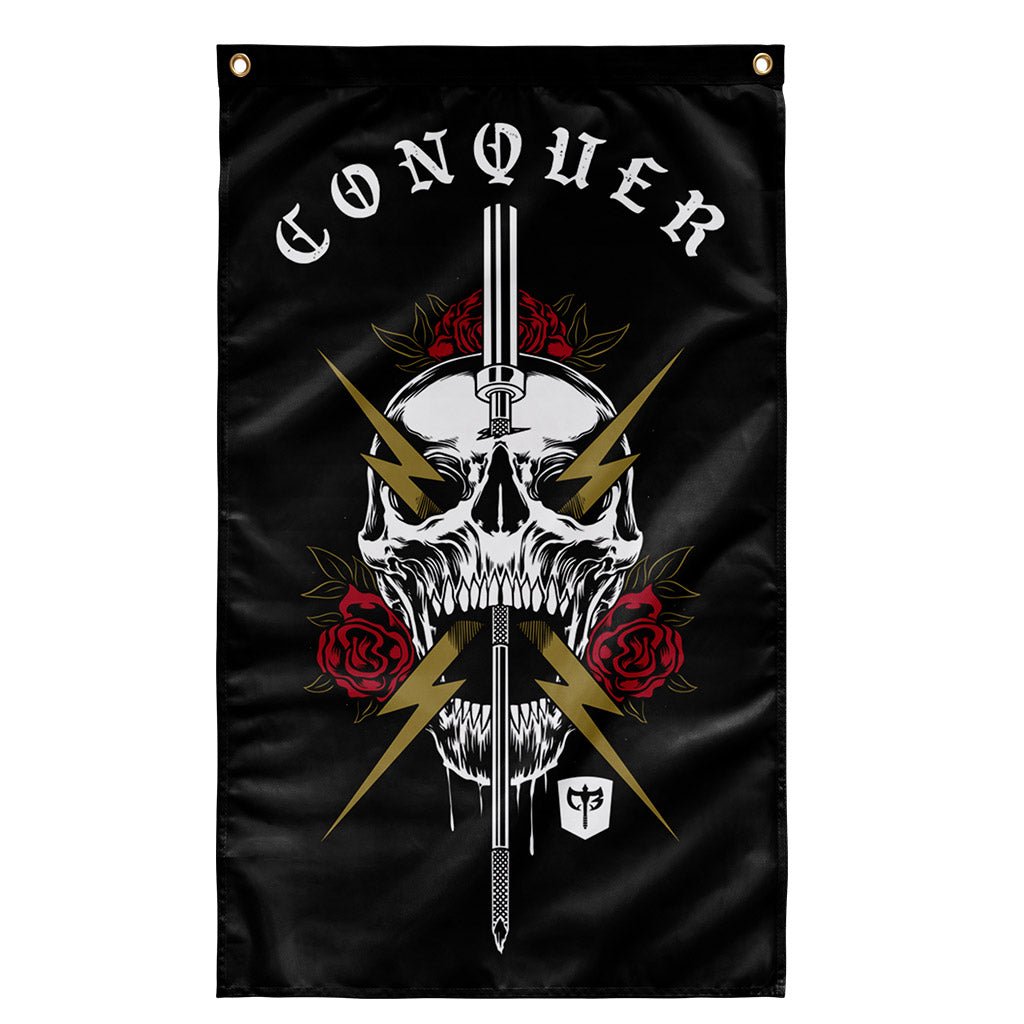 The Conqueror - 3' x 5' Polyester Flag - Conquering Barbell
