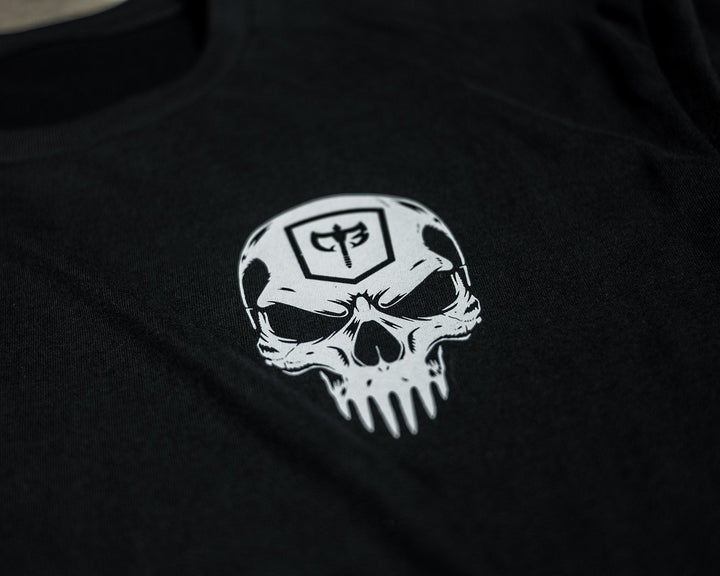 The Scythe Squat Press Pull® tee in Black: a reaper&