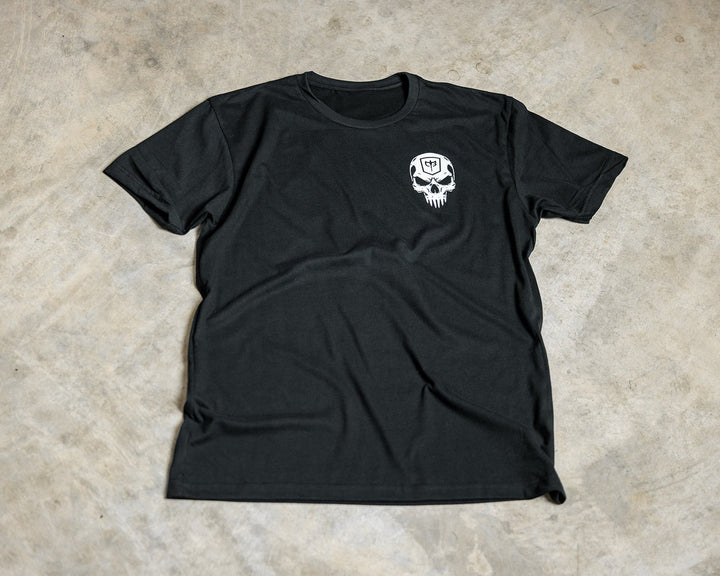 The Scythe Squat Press Pull® tee in Black: a reaper&