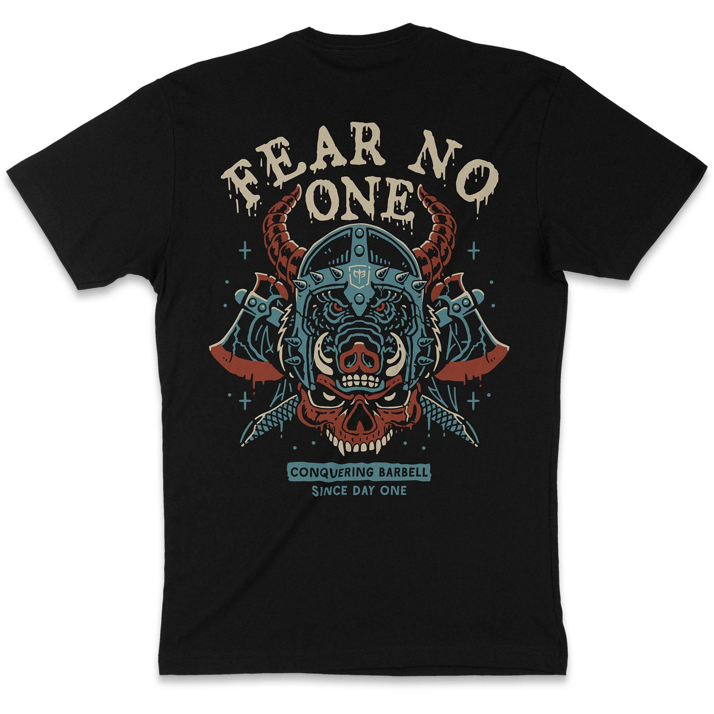 Warrior - Fear No One - Black Tee - Conquering Barbell