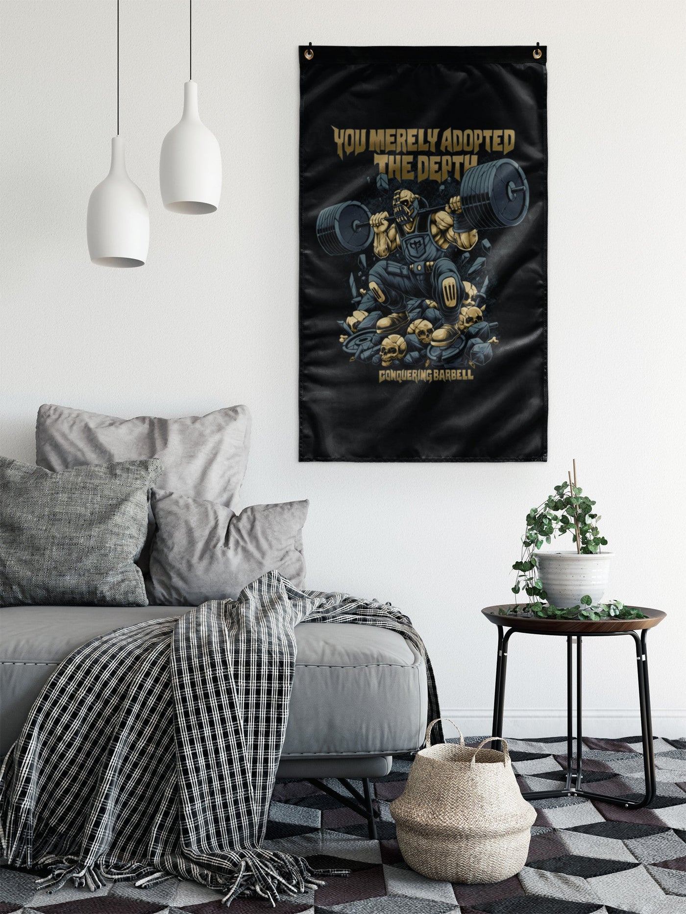 YOU MERELY ADOPTED THE DEPTH -36"x60" Flag - TL - Conquering Barbell