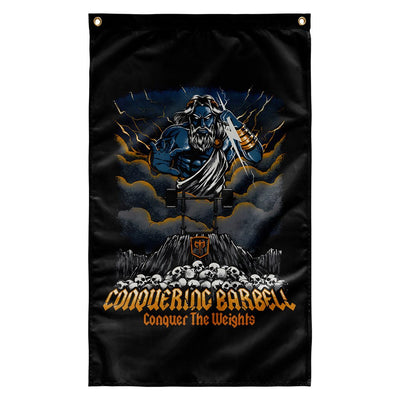 Zeus Flag - 3' x 5' Polyester Flag - Conquering Barbell